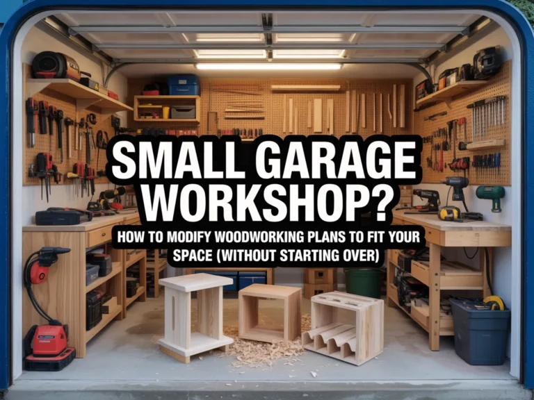 A small garage workshop isn’t a disadvantage—it’s just a constraint you plan around. Most woodworking plans are drawn for an “ideal” workspace: long infeed/outfeed, dedicated assembly table, and room to stage parts.