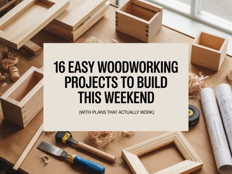 16 Easy Woodworking Projects to Build This Weekend (With Plans That Actually Work)